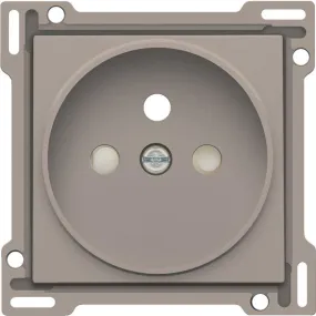 Enjoliveur Simple Pour Prise De Courant 2P+A (broche) + Sécurité, Bronze 